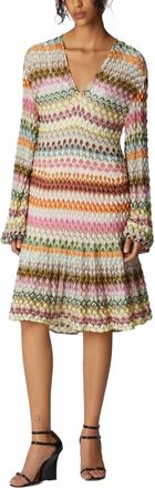 Missoni Long Sleeve Dress In Multicolor