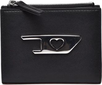 Diesel Black Leather Zip Wallet