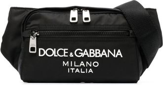 Dolce & Gabbana Black Logo nylon beltbag