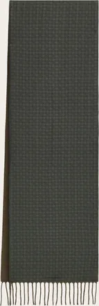 Ferragamo Men Double face scarf Green