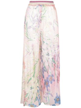 PatBo Iris mesh-panel trousers - Multicolour