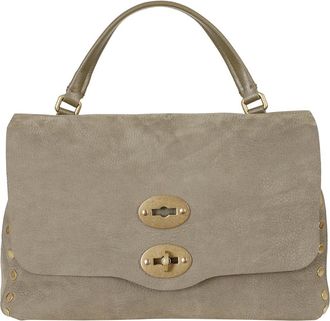Zanellato Postina Jones - Dames - Handtassen - Groen - ONE Size - Leer - Tassen