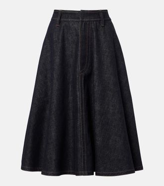 Brunello Cucinelli Falda midi de denim