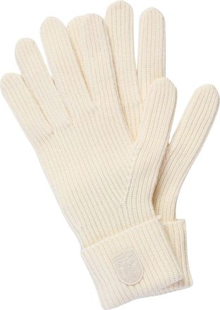 Parajumpers Womens Plain Gloves Purity - White Wool - Size L/XL