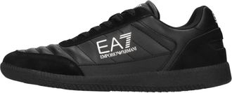 Emporio Armani Logo Leren Sneakers - Heren - Sneakers - Zwart - 41 EU - Leer - Schoenen