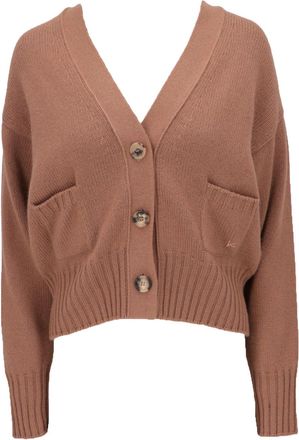 Isaia Womens Camel Cardigan