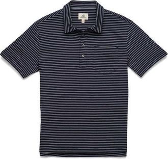 Surfside Supply Co. Michael Stripe Polo in Navy Stripe at Nordstrom, Size Xx-Large
