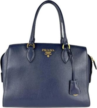 Prada Pre-owned Handbags, female, Blue, Size: ONE SIZE Pre-owned Vintage Shoulder Bag