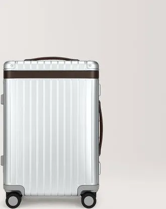 Carl Friedrik Carry-on Luggage - Hard case in Aluminium - Silver / Dark Brown