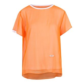 N&deg;21 Tops, Dames, Oranje, L, T-shirt met korte mouwen en gelaagd design
