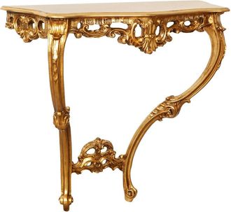 Biscottini International Biscottini - wooden console, gold finish, made in italy