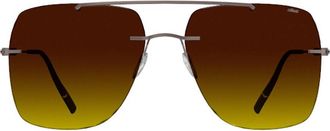 Silhouette Panmure Rimless 8750/75 6040 Mens Sunglasses Brown Size 60