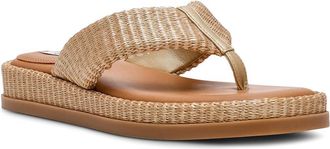 Steve Madden Bella Womens Sandals Gold Raffia : 9.5 M