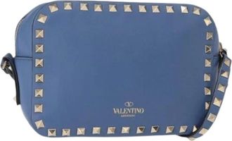 Valentino Pre-owned Cross Body Bags, female, Blue, Size: ONE SIZE Pre-owned Leather Crossbody Bag