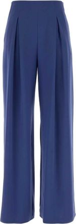 Max Mara Blue Loose Pleated Pants