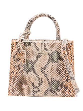MC2 Saint Barth Shopper met slangen-effect - Beige