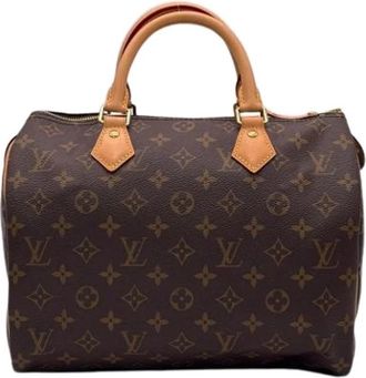 Louis Vuitton Pre-owned Canvas Handbag - Dames - Vintage Handtas - Bruin - ONE Size - Vintage
