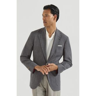 Brunello Cucinelli Deconstructed blazer in Dark Grey at Nordstrom, Size 50 It