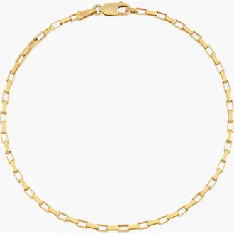 Yoj Mini Link Chain Bracelet in Gold at Nordstrom, Size Large