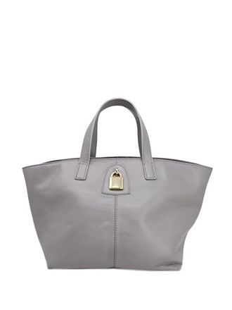 Madison.Maison x Joan Hornig leren shopper met slotdetail - Grijs