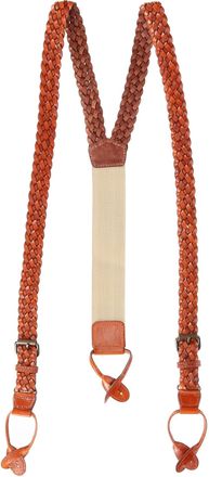 The British Belt Company Mens Leather Turner Braided Button-end Suspenders