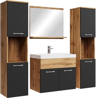 Badplaats Conjunto De Muebles De Ba&ntilde;o Montreal Xl 60 X 35 Cm - Roble Con N