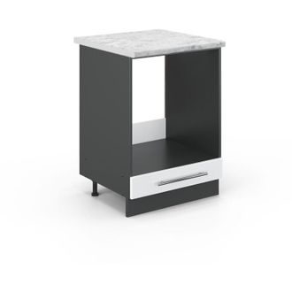 Vicco Armario Para Horno Empotrado Fame-line, Blanco Alto Brillo, 60 Cm, Et M&aacute;rmol Vicco