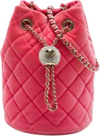 Chanel Pre-owned Bucket Bag - Dames - Vintage Tas - Roze - ONE Size - Leer - Vintage