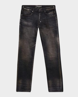 Prps Mens Underground Vintage Wash Straight-Leg Jeans