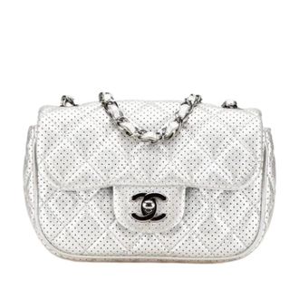 Chanel Pre-owned Mini Crossbody Bag - Dames - Pre-owned - Grijs - Maat: ONE Size Leer