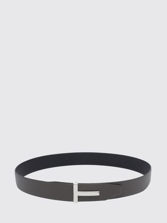 Tom Ford Reversible Pebbled Leather Monogram Buckle Belt