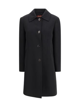 Max Mara Womens Overcoat Racconto Black Triacetate Jacket