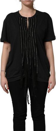 Dsquared2 Short Sleeve T-Shirt - Dames - T-shirts - Zwart - M - Katoen - Tops