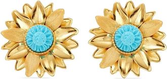 Of Rare Origin mini Limoncello stud earrings - women - 18kt Yellow Gold Vermeil/Coral - One Size