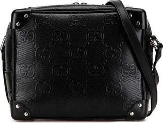 Gucci Pre-owned Cross Body Bags, female, Black, Size: ONE SIZE Pre-owned Leather crossbody-bags