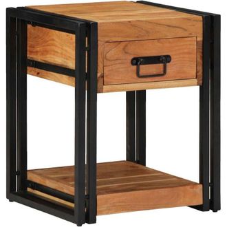 vidaXL Vidaxl - Armario De Noche 2 Pcs 40 X 40 X 50 Cm Madera Maciza De Acacia