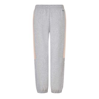 Lacoste Rechte joggingbroek met open zoom van fleece voor dames (Zilver)