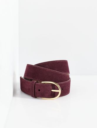 Talbots Suede Belt - Deep Burgundy - Small Talbots