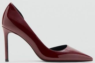 Mango Scarpe tacco asimmetrico vernice bordeaux - Donna - 35 - MANGO