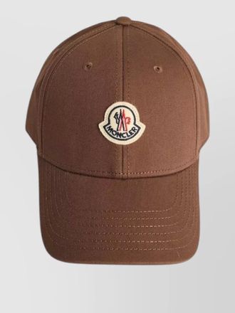 Moncler cotton baseball cap curved brim design