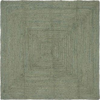 vidaXL Alfombra De &Aacute;rea Verde Oliva 120 X 120 Cm Yute Vidaxl