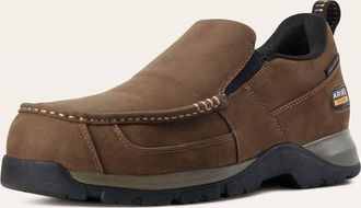 Ariat Mens Edge Lte Slip On Sd Composite Toe Work Boot In Dark Brown