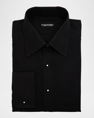 Tom Ford Mens Cotton Plisse Dress Shirt