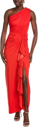 Tadashi Shoji Solid One-Shoulder Maxi Dress