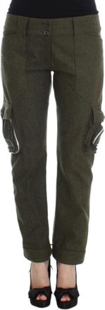 Ermanno Scervino Cargo Broek - Dames - Slim Fit Broeken - Groen - XS - Katoen - Broeken