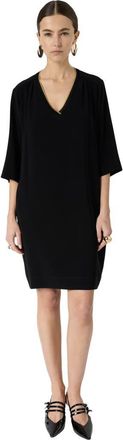 Gerard Darel Raysa V-Neck Shift Dress in Black at Nordstrom, Size X-Large
