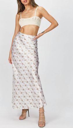 GOEN.J Crochet Knit Bra In Natural Beige