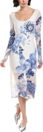 Alice & Olivia Delora Scoop Neck Ankle Length Dress