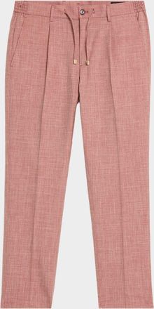 Stefano Ricci Men & apos;s Linen-Blend Drawstring Trousers