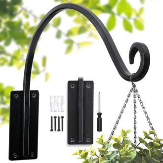 OEM Soporte Robusto Para Plantas Con Gancho - 40 Cm - Negro